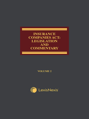 cover image of Insurance Companies Act - Legislation and Commentary